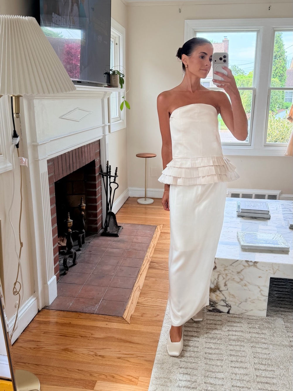 Couper creamy white corset and silk skirt set - bridal, rehearsal, - Picture 4 of 10